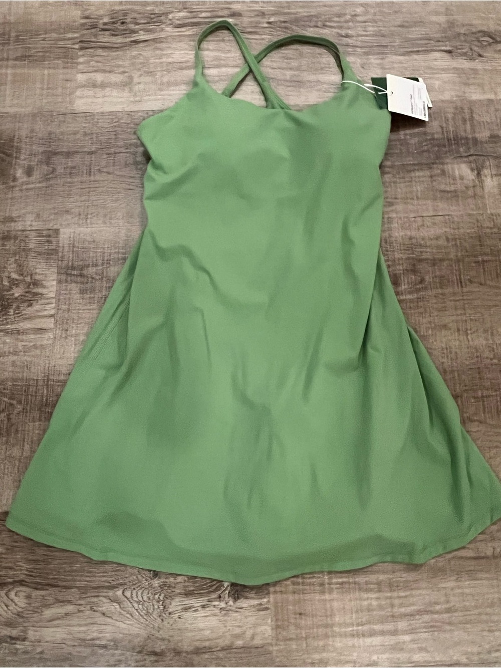 HALARA Green Crossback Midi Dress